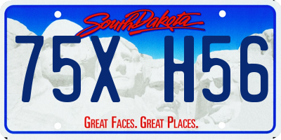 SD license plate 75XH56