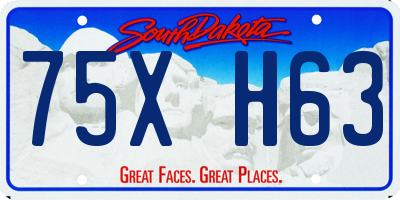 SD license plate 75XH63