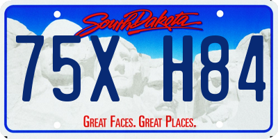 SD license plate 75XH84