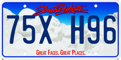 SD license plate 75XH96