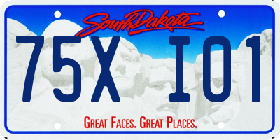 SD license plate 75XI01