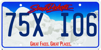 SD license plate 75XI06