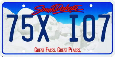 SD license plate 75XI07