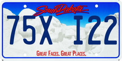 SD license plate 75XI22
