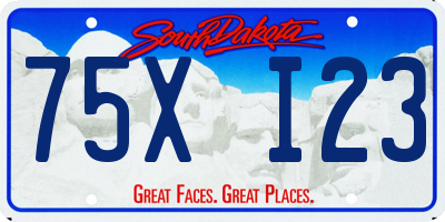 SD license plate 75XI23
