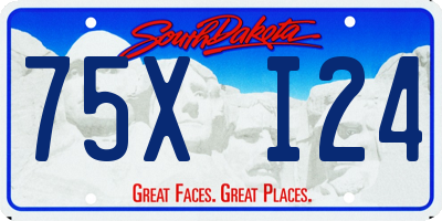 SD license plate 75XI24