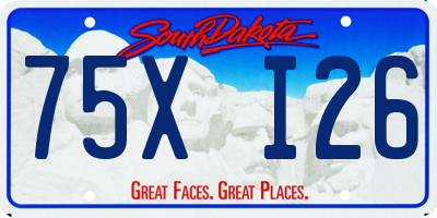 SD license plate 75XI26