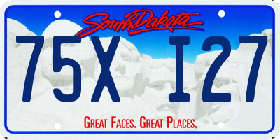 SD license plate 75XI27
