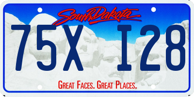 SD license plate 75XI28