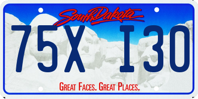 SD license plate 75XI30