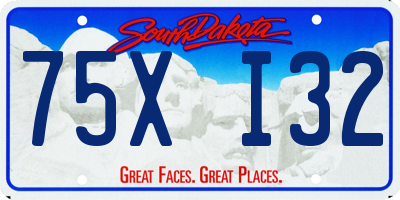 SD license plate 75XI32