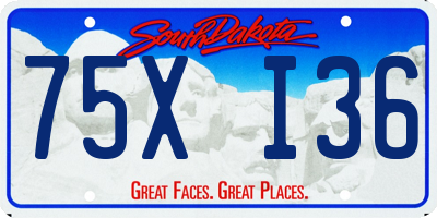SD license plate 75XI36