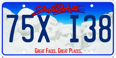 SD license plate 75XI38