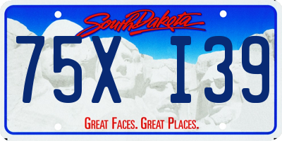 SD license plate 75XI39