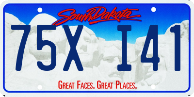 SD license plate 75XI41