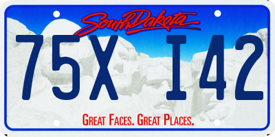 SD license plate 75XI42