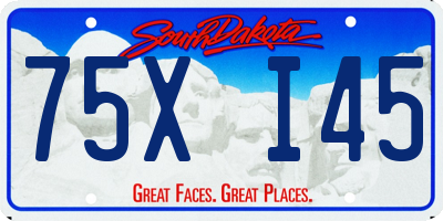 SD license plate 75XI45