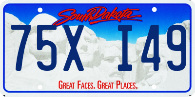 SD license plate 75XI49