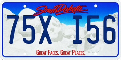 SD license plate 75XI56