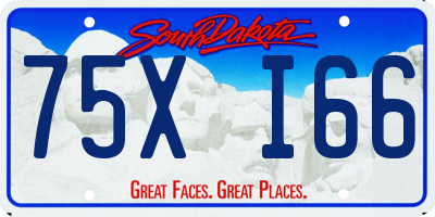SD license plate 75XI66