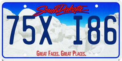 SD license plate 75XI86