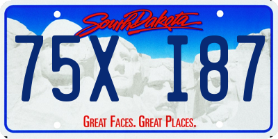 SD license plate 75XI87