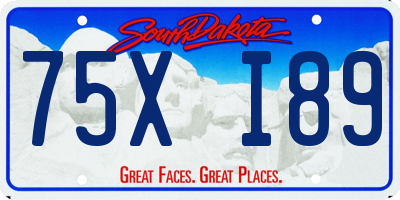 SD license plate 75XI89