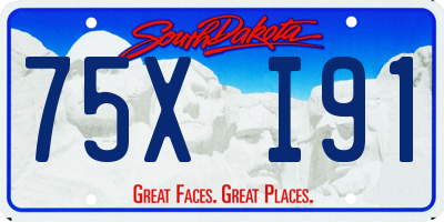 SD license plate 75XI91