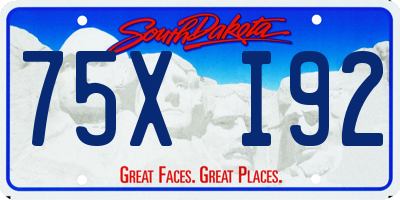 SD license plate 75XI92
