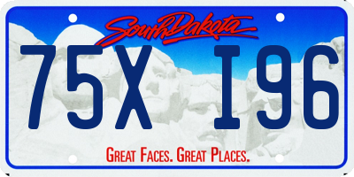 SD license plate 75XI96