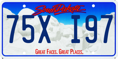 SD license plate 75XI97