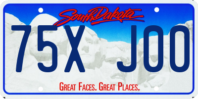 SD license plate 75XJ00