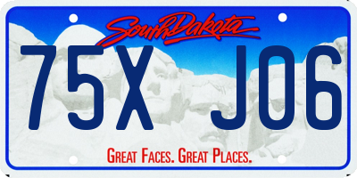 SD license plate 75XJ06