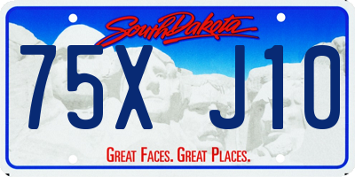 SD license plate 75XJ10