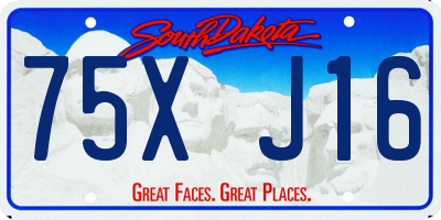 SD license plate 75XJ16