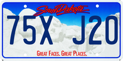 SD license plate 75XJ20