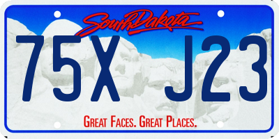 SD license plate 75XJ23
