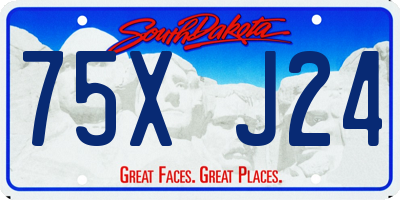 SD license plate 75XJ24