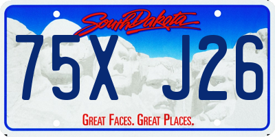 SD license plate 75XJ26