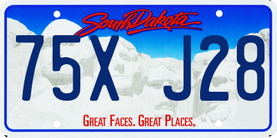 SD license plate 75XJ28