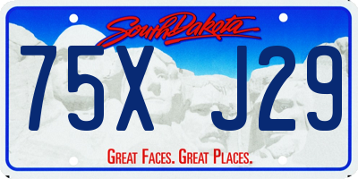 SD license plate 75XJ29