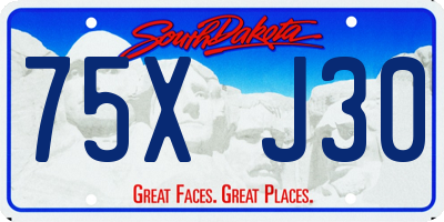 SD license plate 75XJ30