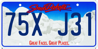 SD license plate 75XJ31