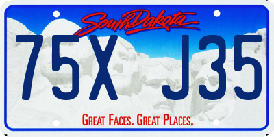 SD license plate 75XJ35