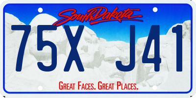 SD license plate 75XJ41