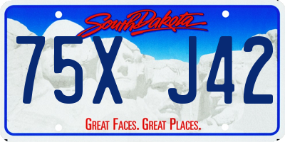 SD license plate 75XJ42