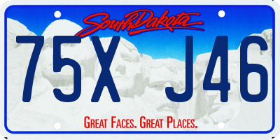 SD license plate 75XJ46
