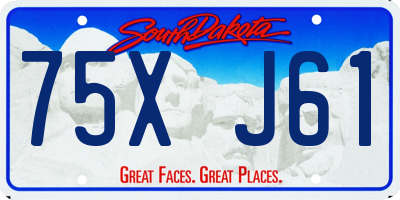 SD license plate 75XJ61