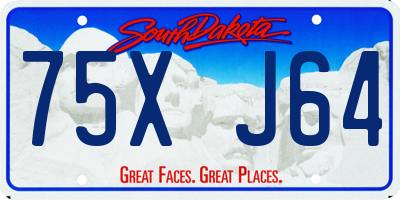 SD license plate 75XJ64