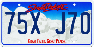 SD license plate 75XJ70